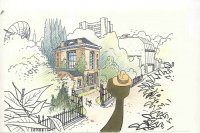 La maison-atelier des Lamy, avant l'arrivée du Parlement Européen (C)Frank Pé 1987