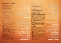 dimanche 4 octobre, le programme