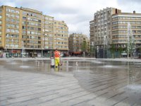 La place Flagey. Août 2008. N.M.