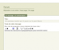 Le premier encart du formulaire de commentaire. {PNG}