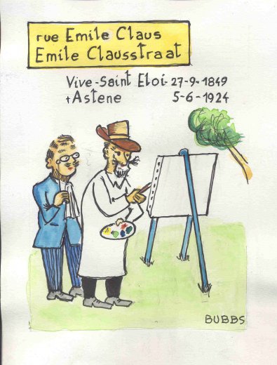 Rue Emile Claus. Bubbs.