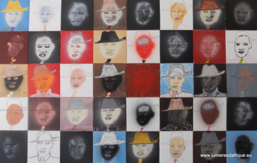 40 Ditalalas, mixed media on canvas, 150 x 240 cm