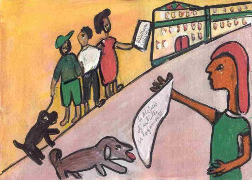 Ibrahima Kebe, Quartier Léopold, décembre 2007