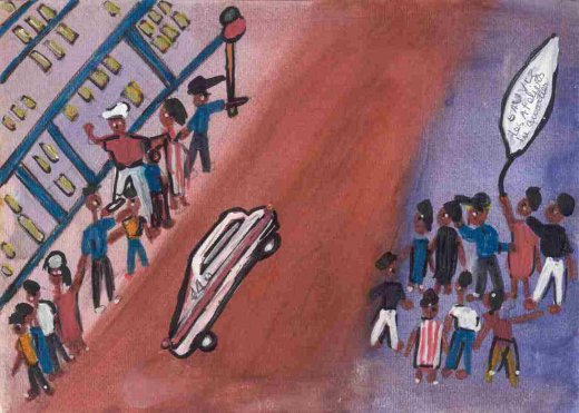 Ibrahima Kebe, Quartier Léopold, décembre 2007